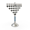 Contemporary Colorful Menorah for Hanukkah with Enamel