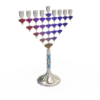 Contemporary Colorful Menorah for Hanukkah with Enamel