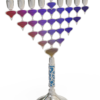 Contemporary Colorful Menorah for Hanukkah with Enamel