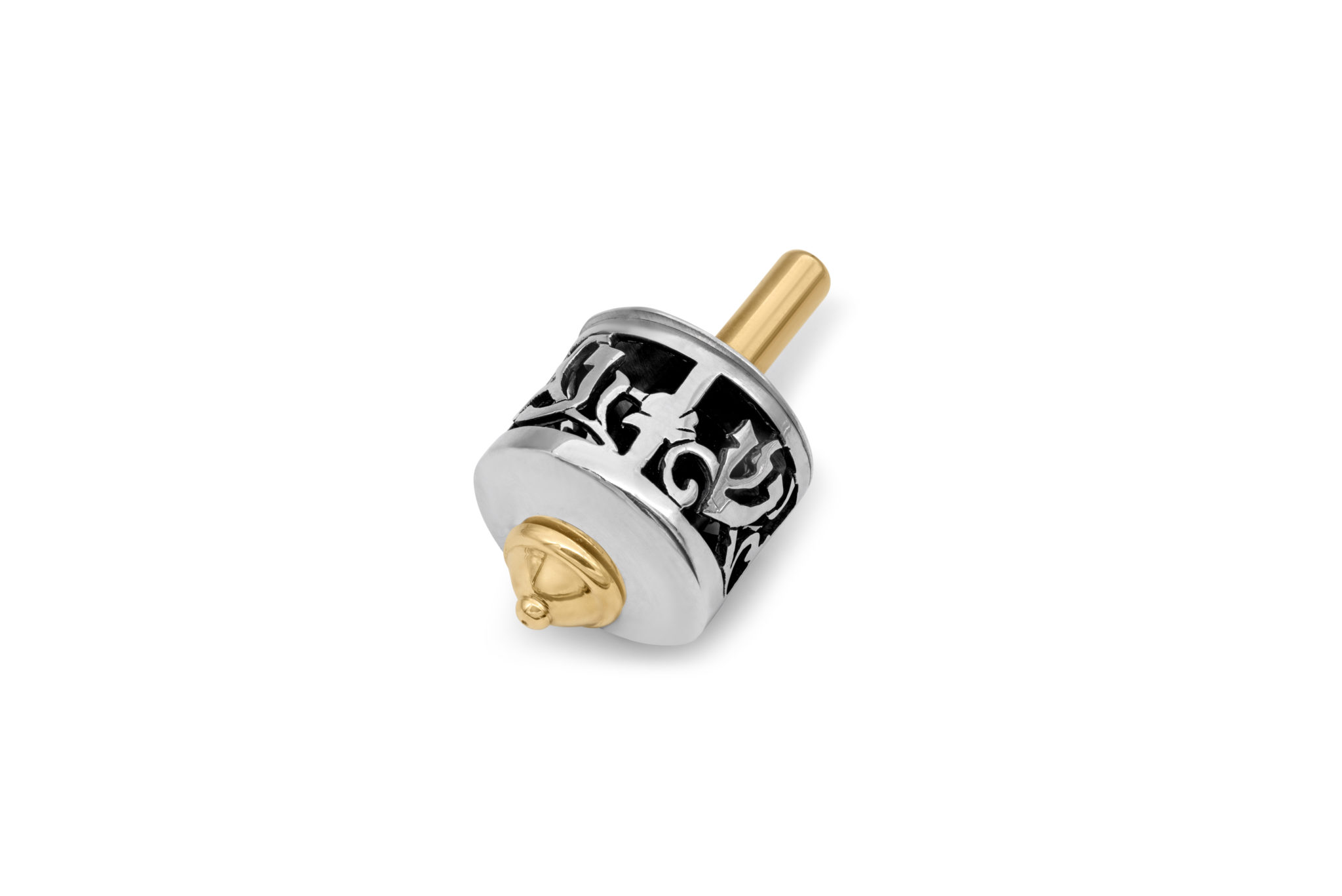 Stunning Sterling Silver and Brass Dreidel