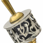 Stunning Sterling Silver and Brass Dreidel