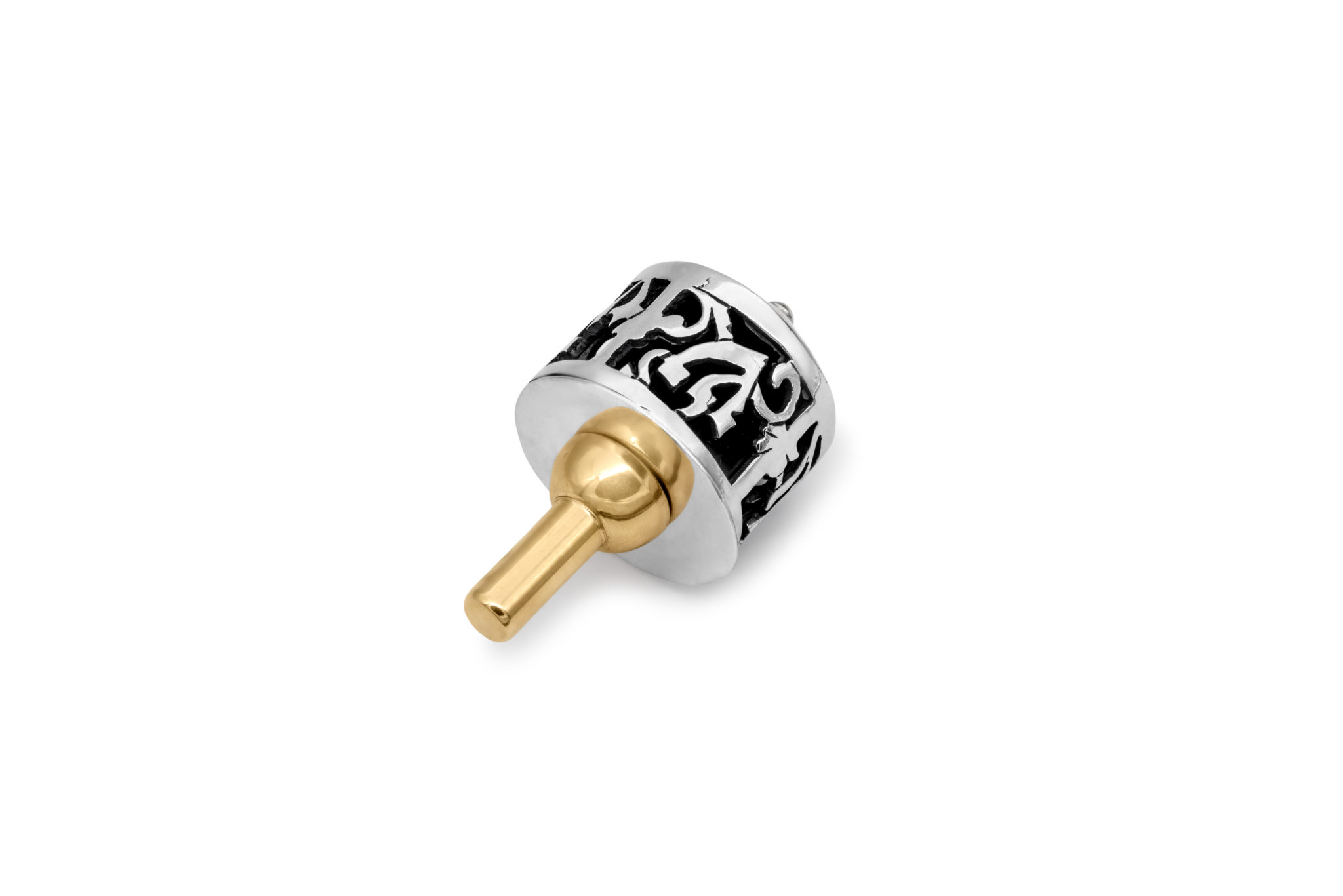 Stunning Sterling Silver and Brass Dreidel