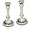 Traditional Silver Candlesticks with Yemenite Filigreee