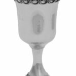 Elegant Silver Small LIquor Cup with Filigree