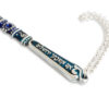 Iron Torah Pointer with Enamel and Jerusalem Lettering