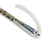 Iron Torah Pointer with Enamel and Jerusalem Lettering