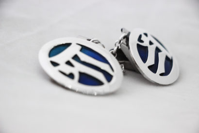 Chai Sterling Silver Tallit Clips with Enamel