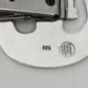 Harp Shaped Silver Tallit Clips with a Verse