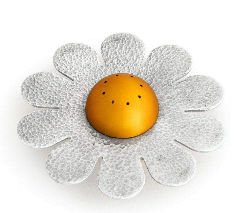Floral Nature Inspired Hammered Salt Tableware