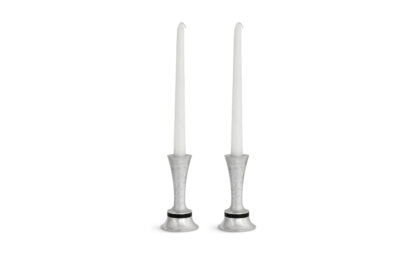 Bell-Shaped Hammered Anodized Aluminum Candelsticks