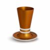 Colorful Andoized Aluminum Kiddush Cup with Flat Base