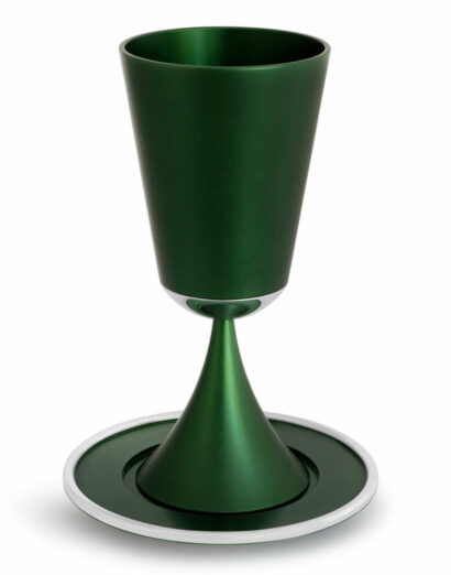 Colorful Cup for Kiddush with a Stem