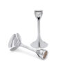 Artistic Floral Inspired Petal Base Sterling Silver Candle Holders