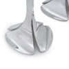 Artistic Floral Inspired Petal Base Sterling Silver Candle Holders