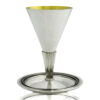 Sterling Silver Filigree Kiddush Cup Set with Eight Cups and Tray