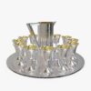 Marvelous Sterling Silver Tray with Hammered Rim