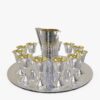 Marvelous Sterling Silver Tray with Hammered Rim