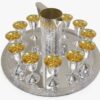 Marvelous Sterling Silver Tray with Hammered Rim