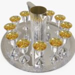 Marvelous Sterling Silver Tray with Hammered Rim