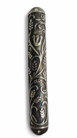 Pewter Barley Mezuzah Case