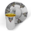 Silver Kiddush Cup Set with Grapes Decorations