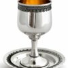Kiddush Set with Round Shape and Filigree