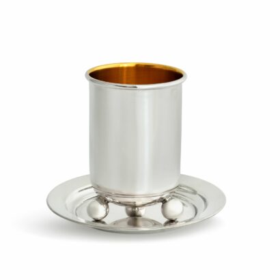 Modern Looking Kiddush Cup with Ball Legs