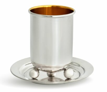 Modern Looking Kiddush Cup with Ball Legs