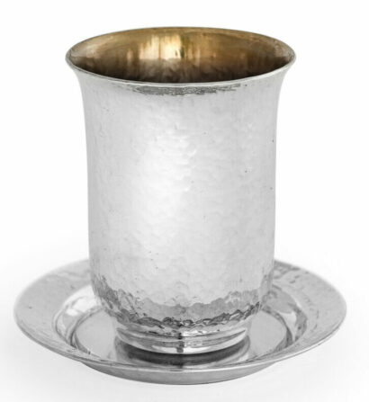 Plain and Simple Hammered Set for Kiddush
