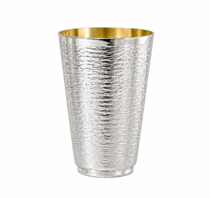 Special Hammering Kiddush Cup Silver Set