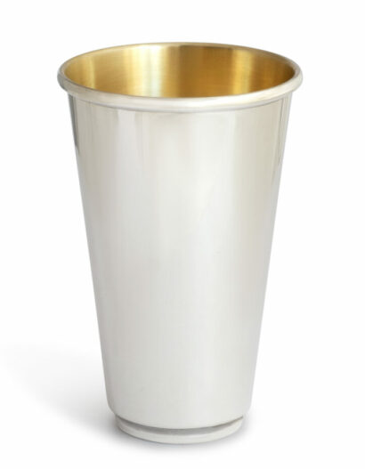 Modern Cone Shaped Silver Kiddush Cup