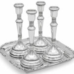 Double Sterling Silver Filigree Candlesticks Pairs