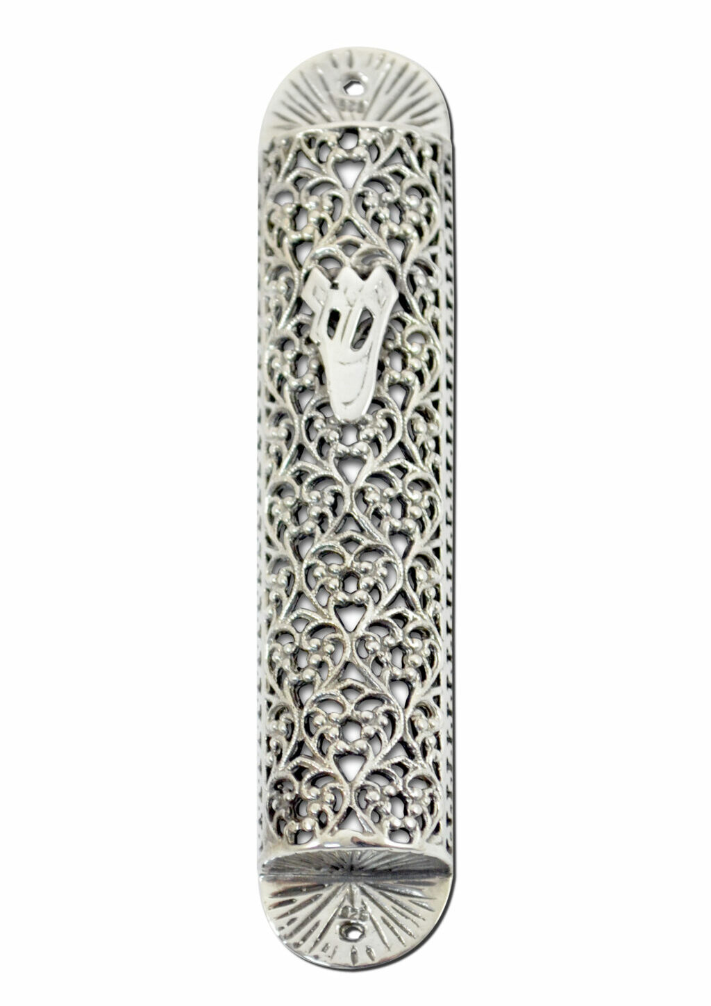 Hollow Filigree Decorated Mezuzah Case