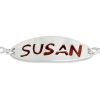 Sterling Silver English Name Bracelet Enameled