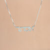 Classic Thin Silver Hebrew Name Necklace