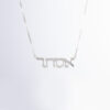 Classic Thin Silver Hebrew Name Necklace