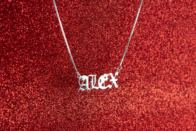 Unique English Name Sterling Silver Necklace