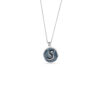 Contemporary Rounded Initia Enameled Pendant