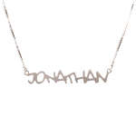 Special Font English Name Silver Pendant