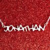 Special Font English Name Silver Pendant