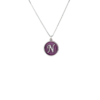 Colorful Modern Coin Shape Letter Necklace