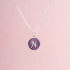 Colorful Modern Coin Shape Letter Necklace