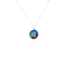 Colorful Modern Coin Shape Letter Necklace