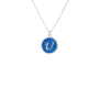 Colorful Modern Coin Shape Letter Necklace