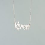 Stunning Cursive Stylish Name Silver Necklace