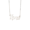 Stunning Cursive Stylish Name Silver Necklace