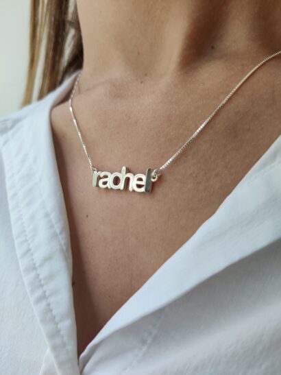 3D Sterling Silver Name Necklace