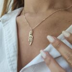 3D Custom Vertical 14K Gold Name Necklace
