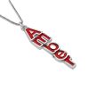 Multi Colored 3D Vertical Gold Name Necklace