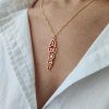 Multi Colored 3D Vertical Gold Name Necklace